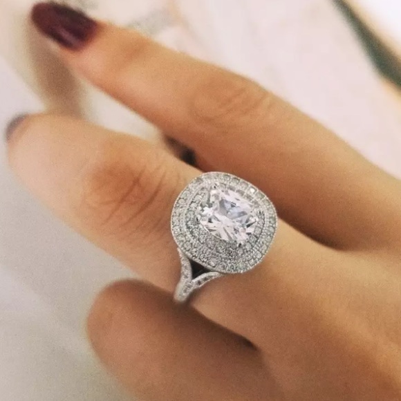 NEW Diamond 💍 Sterling Silver Engagement Ring - Picture 2 of 8